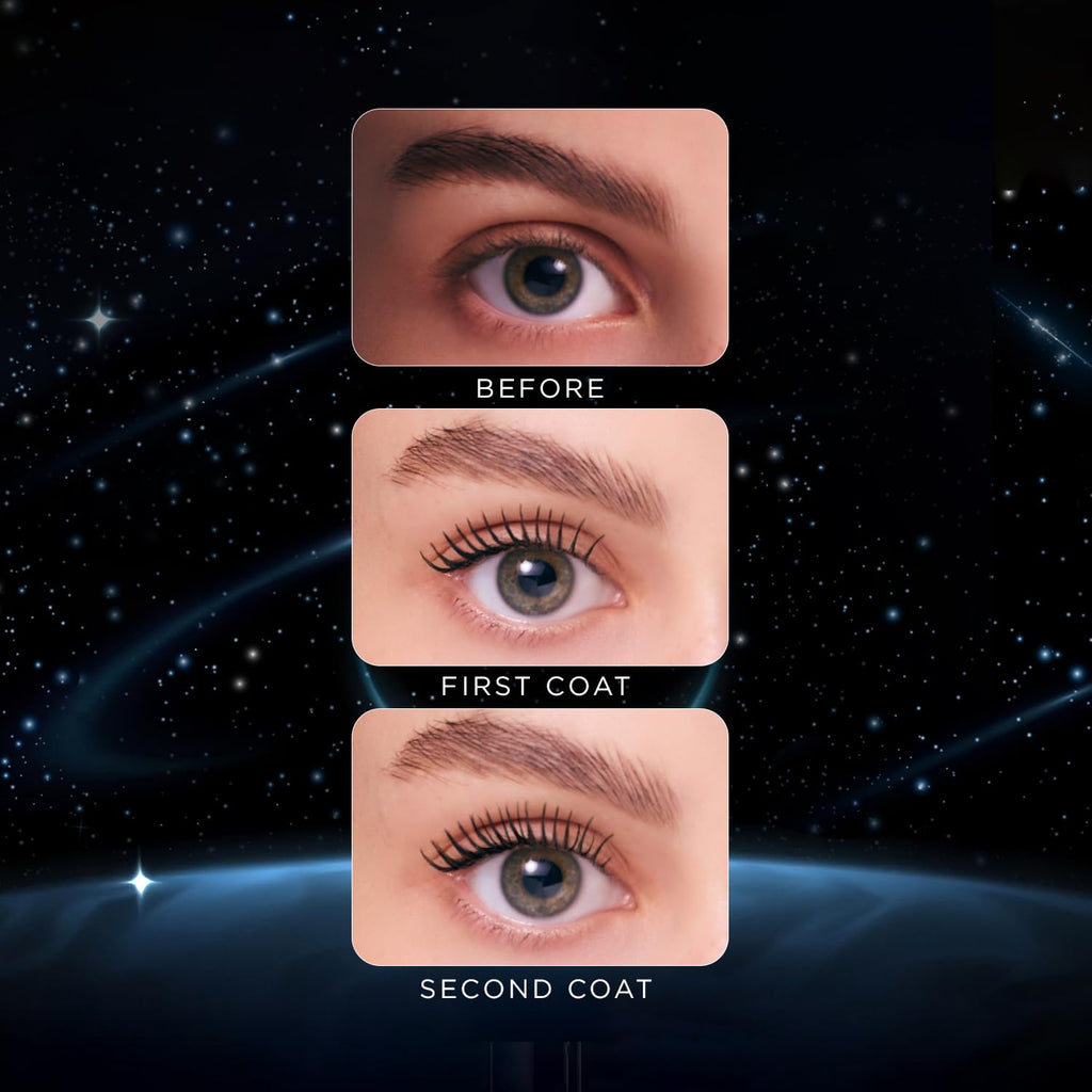 Mon Reve Cosmic Black Mascara – Volumizing & Lengthening Mascara for Long, Full Lashes – Infused with Pro Vitamin B5 – Smudge-Proof, Vegan, Clean Beauty – Buildable Formula for Long Lashes – 0.41oz