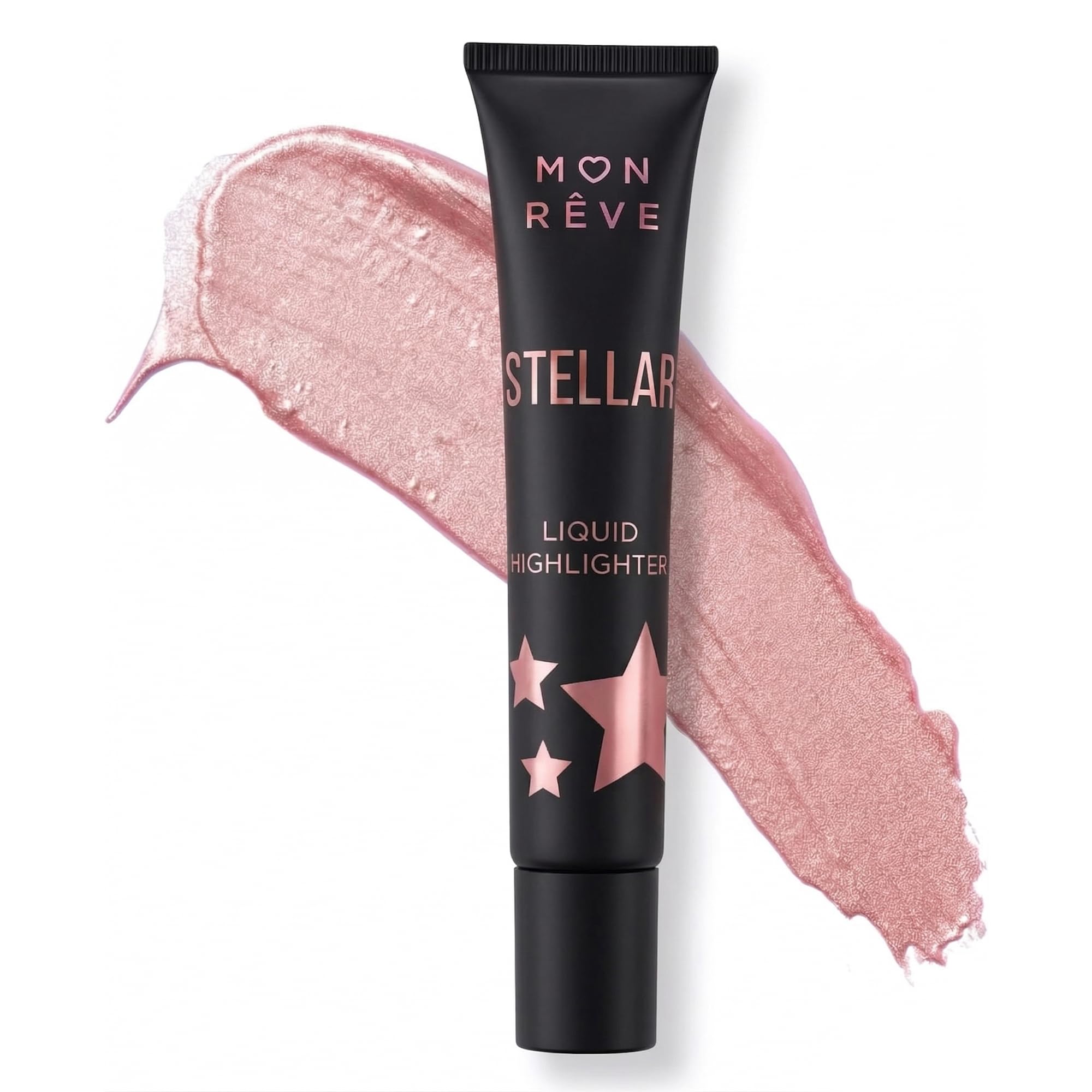 Mon Reve Stellar Liquid Highlighter for Face – Dewy Glow Illuminator with Micro-Pearls, Lightweight Blendable & Moisturizing Formula, Water Resistant, Clean Beauty – 0.61 Fl Oz (02 Sunlit)